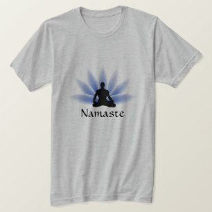 Namaste Yoga Lotus Man Custom T - Shirt