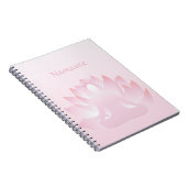 Namaste Yoga Lotus Pose Blume Rosa Notebook Notizblock (Rechte Seite)