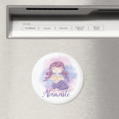 Namaste Yoga Mädchen Magnet (In Situ (Geschirrspüler))