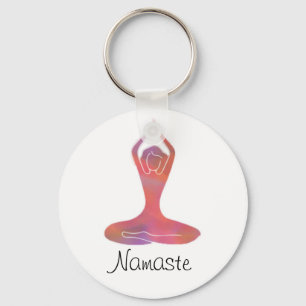 Namaste Yoga-Mädchen-Schlüsselanhänger Schlüsselanhänger
