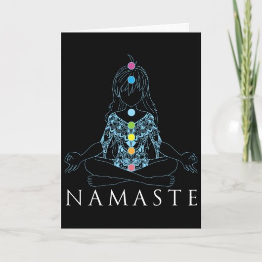 Namaste Yoga Meditation Gift Karte (Vorderseite)