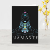 Namaste Yoga Meditation Gift Karte (Gelbe Blume)