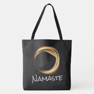 Namaste Yoga Meditation Instructor Black Gold ZEN Tasche
