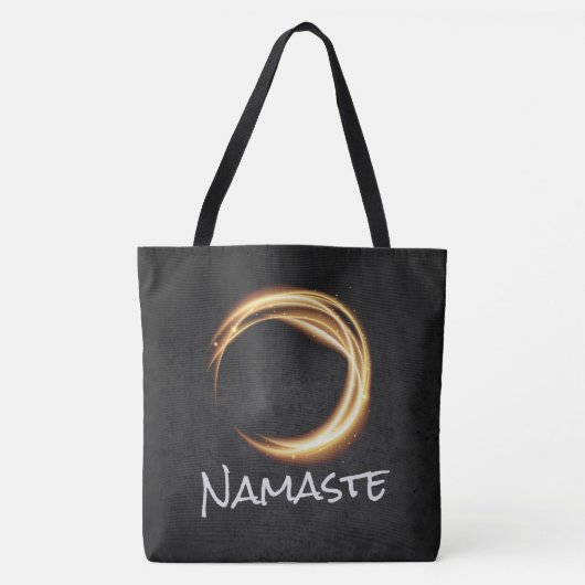 Namaste Yoga Meditation Instructor Black Gold ZEN Tasche (Vorderseite)