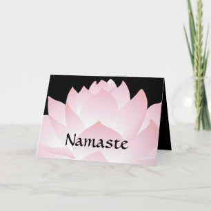 Namaste Yoga Pink Lotus Grußkarte 2 Karte