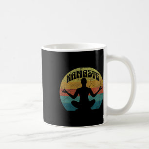 Namaste Yoga-Pose Frieden Meditieren Zen Retro Son Kaffeetasse