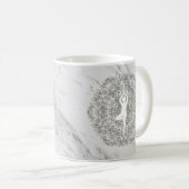 Namaste Yoga-Pose | Mandala Pattern Kaffeetasse (VorderseiteRechts)