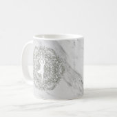 Namaste Yoga-Pose | Mandala Pattern Kaffeetasse (Vorderseite Links)