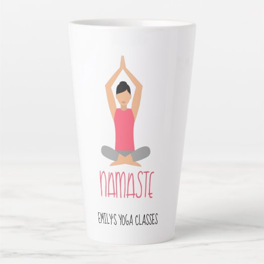 Namaste Yoga-Pose Milchtasse (Vorderseite)