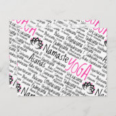 Namaste Yoga-Positionen Asana-Posen Sanskrit-Namen Postkarte (Vorne/Hinten)