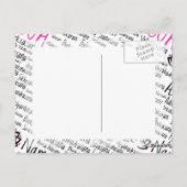 Namaste Yoga-Positionen Asana-Posen Sanskrit-Namen Postkarte (Rückseite)