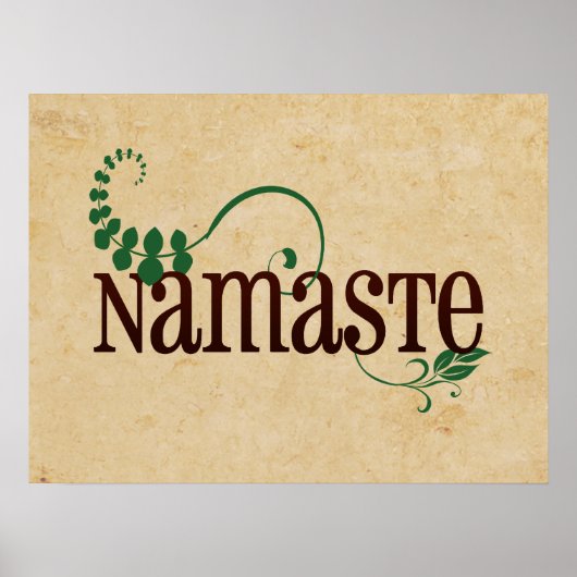 Namaste Yoga Poster (Vorne)