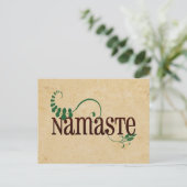 Namaste Yoga Postkarte (Stehend Vorderseite)