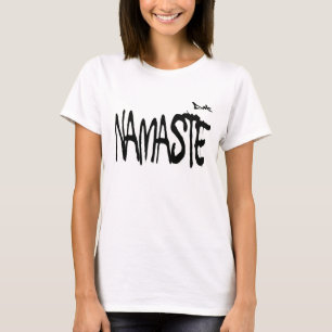 NAMASTE YOGA-SHIRT MIT BLUME DES T-Shirt