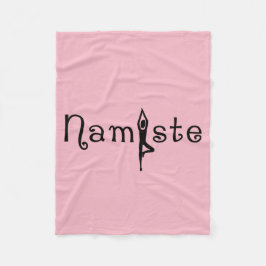 Namaste Yoga-Silhouette Fleecedecke