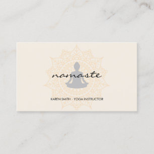 Namaste Yoga Stammesmuster mit Lotusposition Visitenkarte