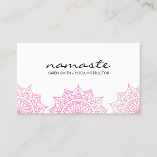 Namaste Yoga Stammesmuster mit Lotusposition Visitenkarte