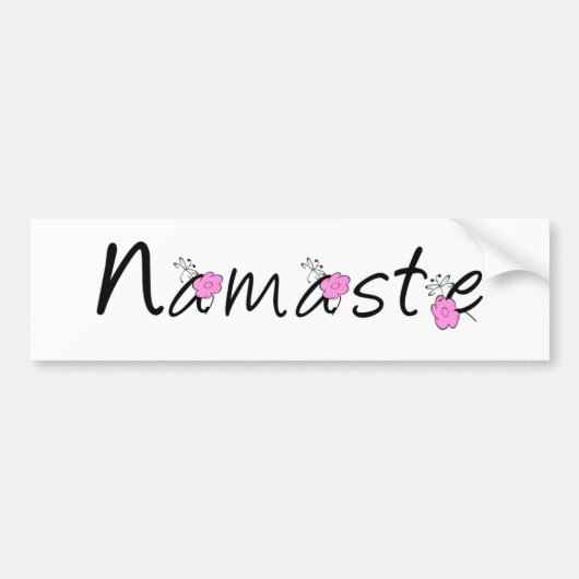 Namaste Yoga Sticker Autoaufkleber (Vorne)