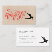 Namaste Yoga Stretch Visitenkarte (Vorne/Hinten)