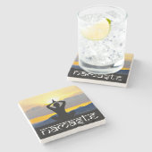 Namaste, Yoga Sunrise, Untersetzer (Seitenansicht)