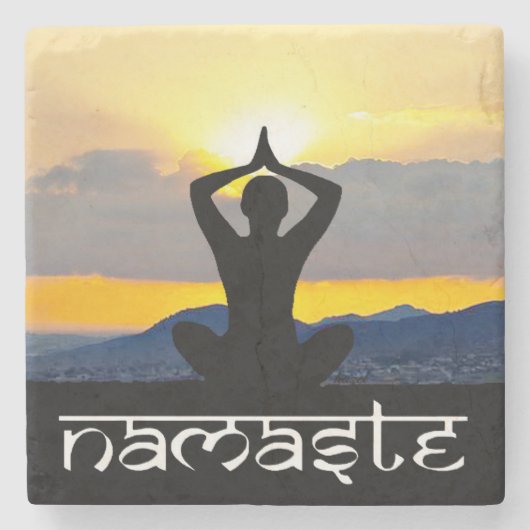 Namaste, Yoga Sunrise, Untersetzer (Vorderseite)