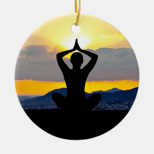 Namaste, Yoga Sunrise, Weihnachtsschmuck (Vorne)