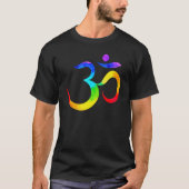 Namaste Yoga Symbol Rainbow T-Shirt (Vorderseite)