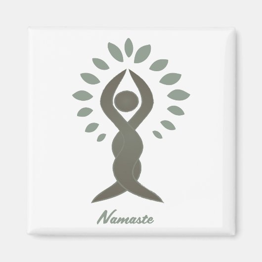 Namaste Yoga Tree Magnet (Vorne)