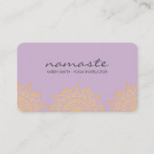 Namaste Yoga Tribal Muster mit Lotus-Position Visitenkarte (Vorderseite)