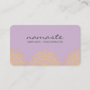Namaste Yoga Tribal Muster mit Lotus-Position Visitenkarte