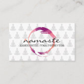 Namaste Yoga Tribal Pattern lotus | Gesundheit Visitenkarte (Vorderseite)