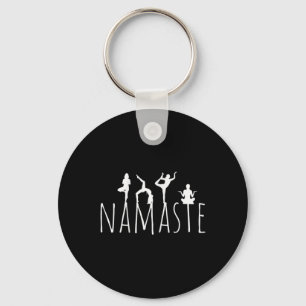 Namaste Yoga-Übungen Zen Fitness Frauen Workout-Kl Schlüsselanhänger