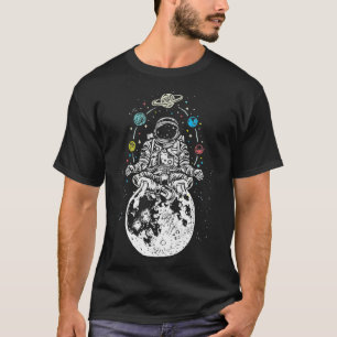Namaste Yoga Weltraumreise Kosmonaut Astronomie Ge T-Shirt