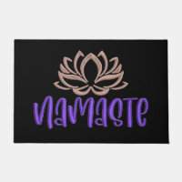 Namaste Zen Yoga Lotus Meditation Lila Schwarz
