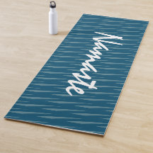 Namaste Zitat Blau und Grün Muster Fitness