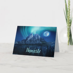 Namaste Zitat Danke Aurora Vollmond Berg Karte