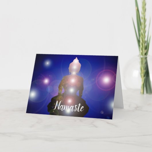 Namaste Zitat Danke Chakra Yoga Buddha Karte (Vorderseite)