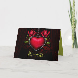 Namaste Zitat Danke Gothic Romantisches Herz Karte