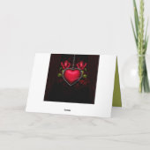 Namaste Zitat Danke gotisch-romantisches Herz Karte (Rückseite)