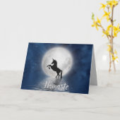 Namaste Zitat Danke Magical Unicorn Vollmond Karte (Gelbe Blume)