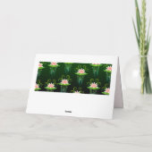 Namaste Zitat Danke Pink Lilies auf der grünen Pad Karte (Rückseite)