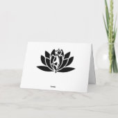 Namaste Zitat Danke Yoga Lotus Karte (Rückseite)