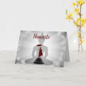 Namaste Zitat Danke Zen Buddha Mönch Karte (Gelbe Blume)