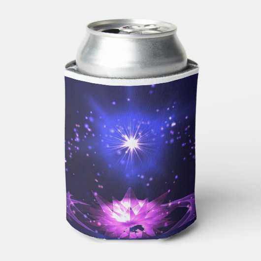 Namaste Zitat Lila Crystal Lotus & Star Dosenkühler (Kanne Vorderseite)