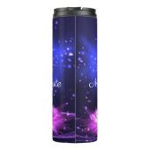 Namaste Zitat Lila Crystal Lotus & Star Thermosbecher (Rückseite)