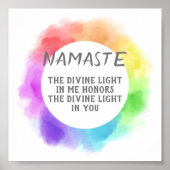 Namaste Zitat Poster Wasserfarbdesign (Vorne)