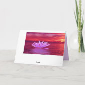 Namaste Zitat Vielen Dank Lotus on Ocean at Sunset Karte (Rückseite)