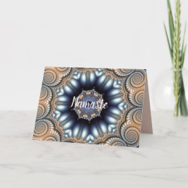 Namaste Zitat Vielen Dank Mandala Gold Blue Karte