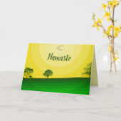 Namaste Zitat Vielen Dank Sunshine Landschaft Natu Karte (Gelbe Blume)
