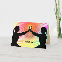 Namaste Zitat Vielen Dank Yoga Meditation Freunde Karte